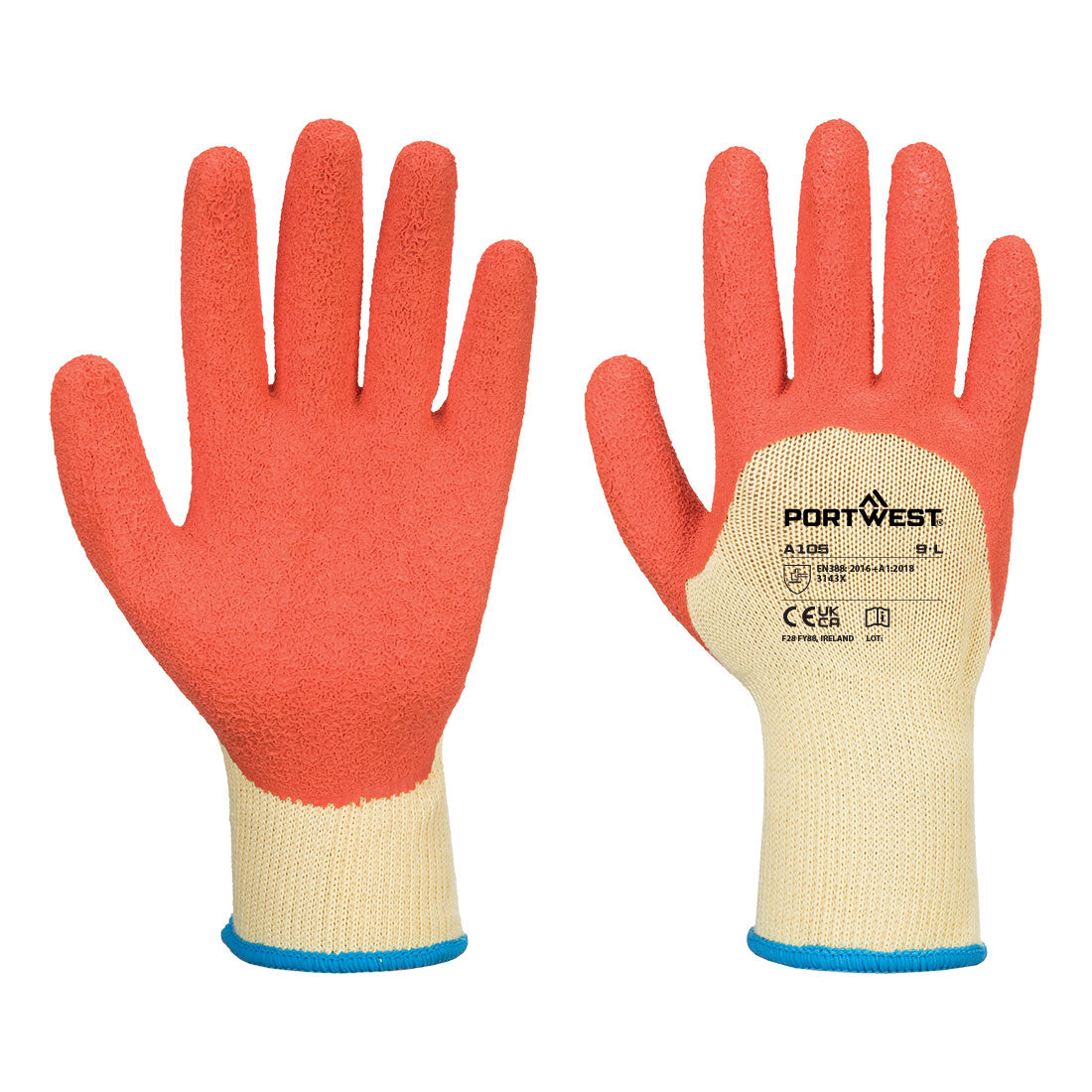Portwest (A105) Grip 10 Latex 3/4 Dipped Glove