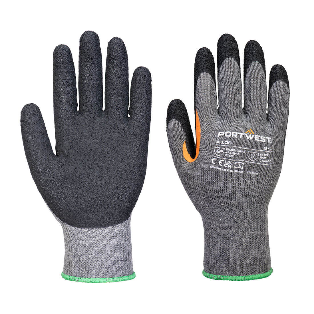 Portwest (A106) Grip 10 Latex Reinforced Thumb Glove (Pk 12)