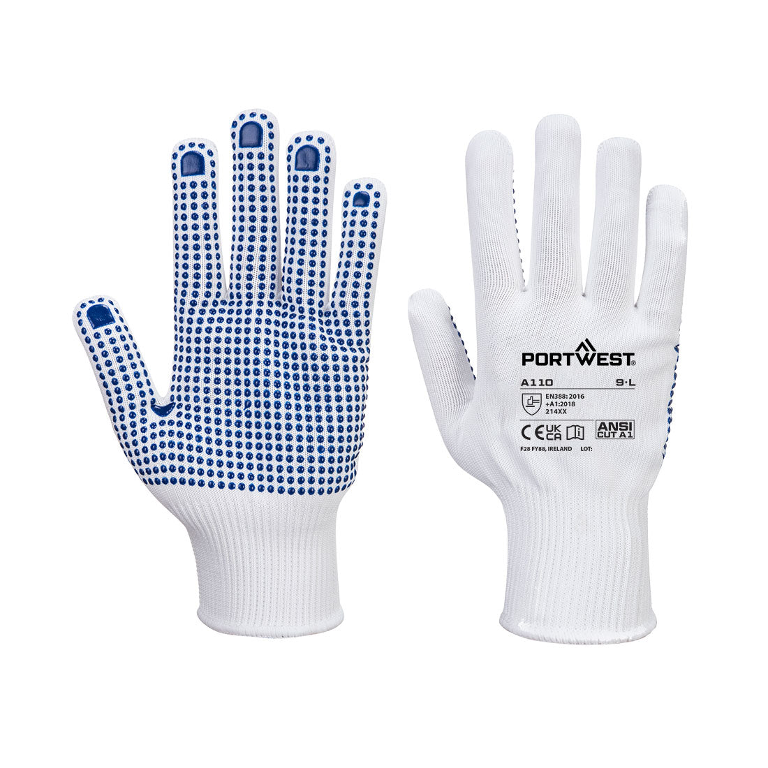 Portwest (A110) Grip  13 PVC Dotted Glove