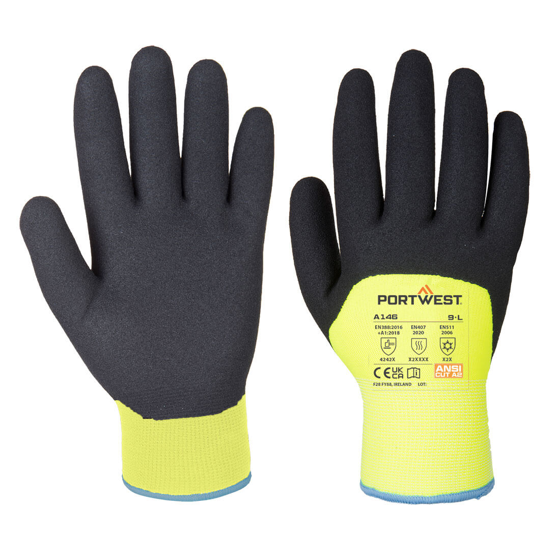 Portwest (A146) Cold 15 Nitrile Sandy 3/4 Dipped Glove