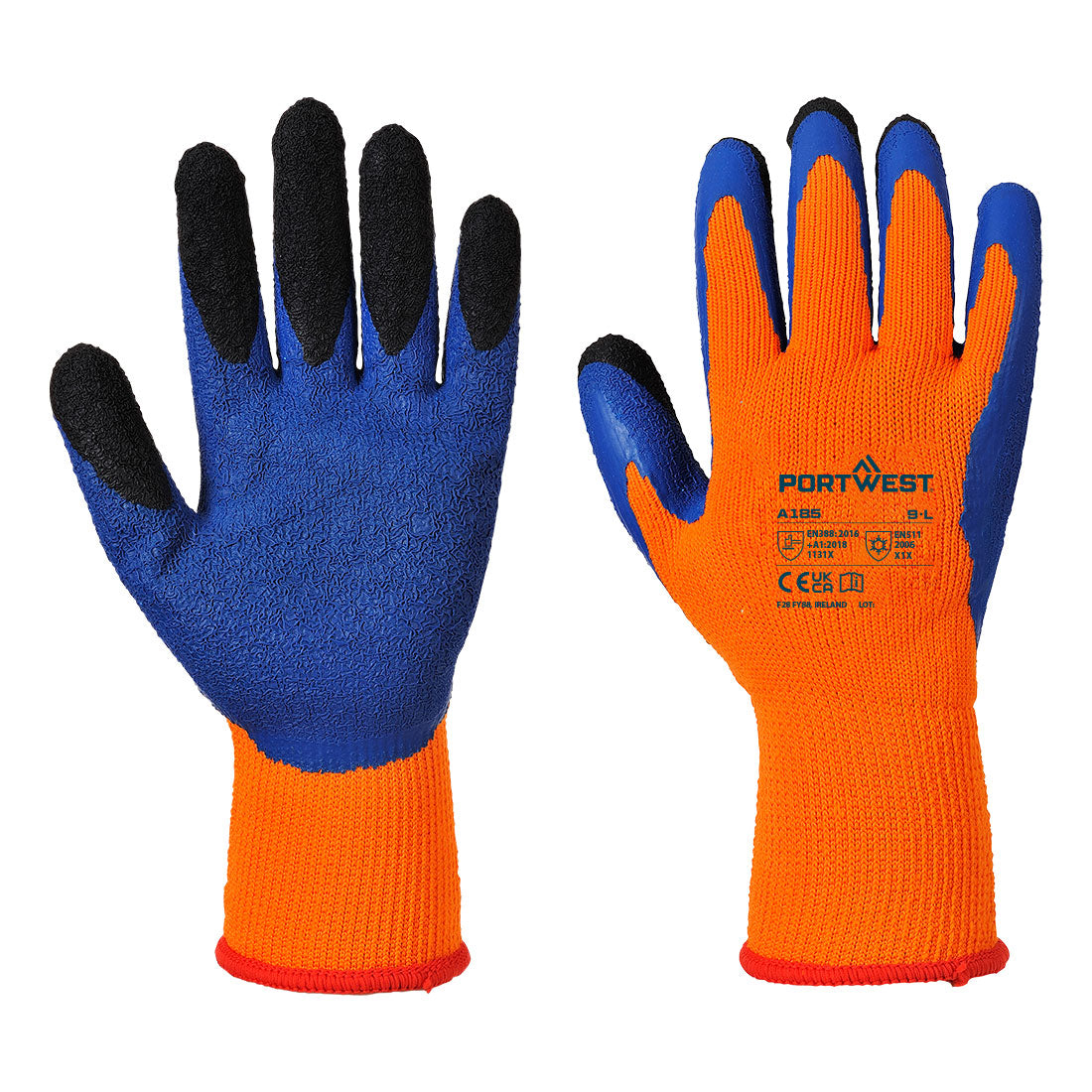 Portwest (A185) Cold 7 Latex Crinkle Finger Dipped Glove
