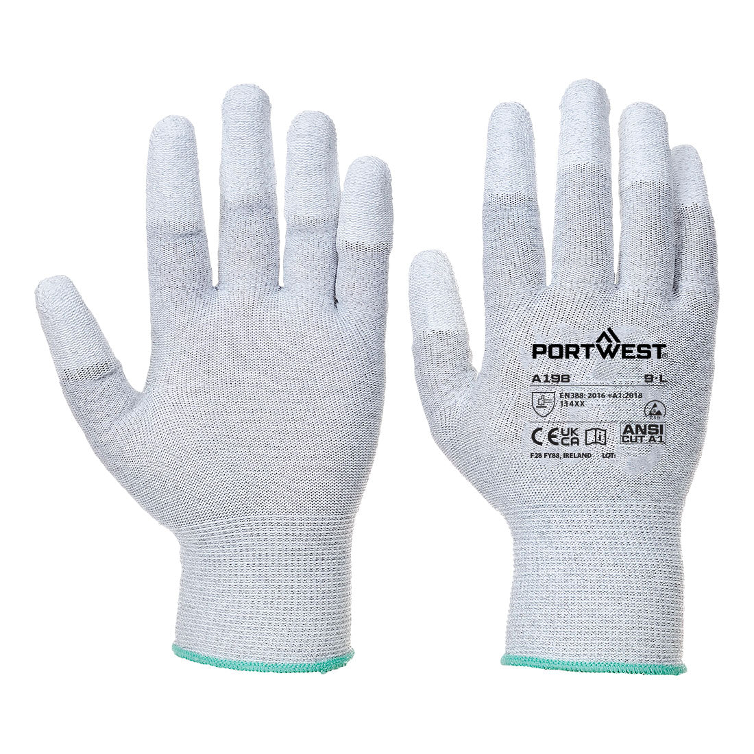 Portwest (A198) ESD 13 PU Fingertip Glove
