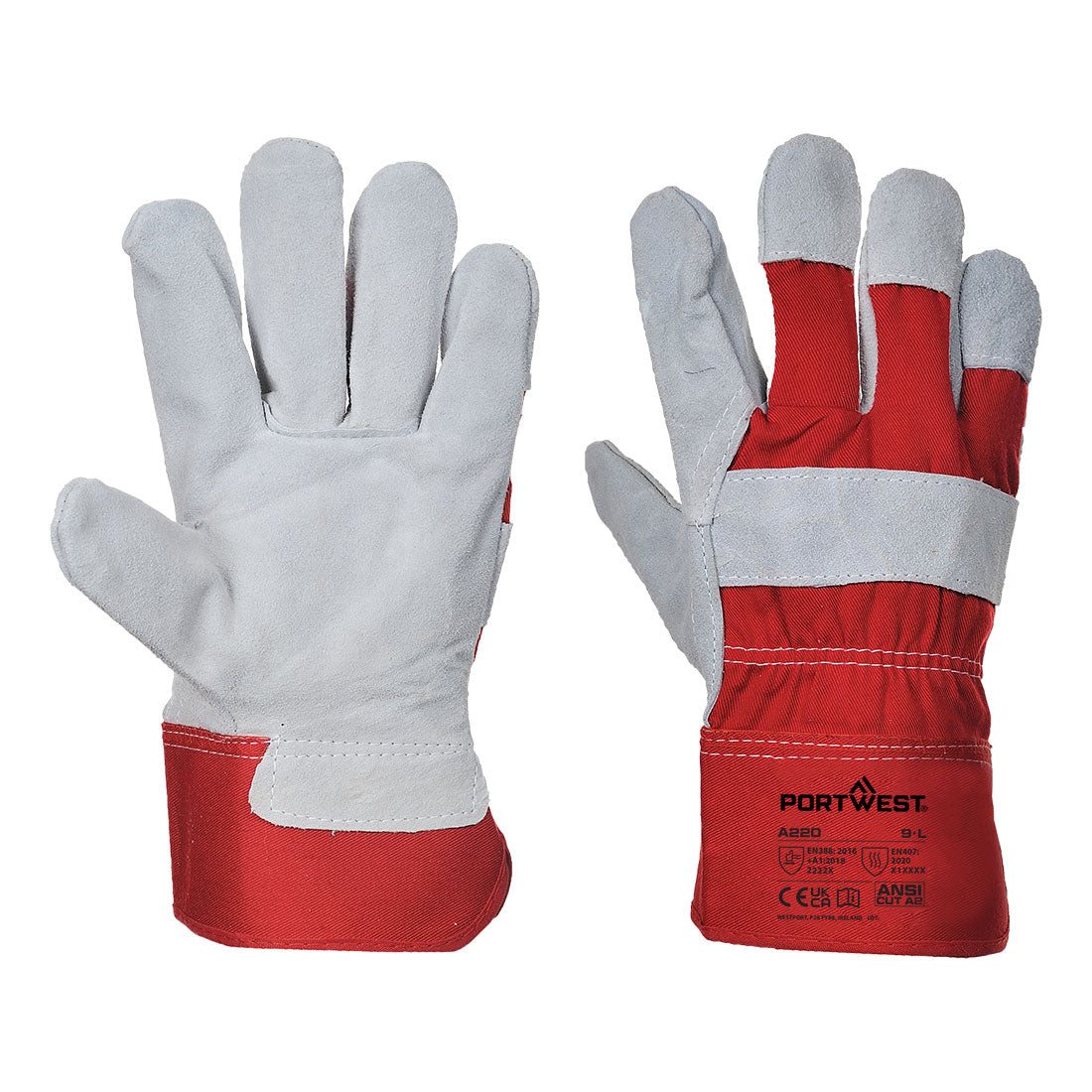 Portwest (A220) Leather Rigger 130 Cow Split Glove