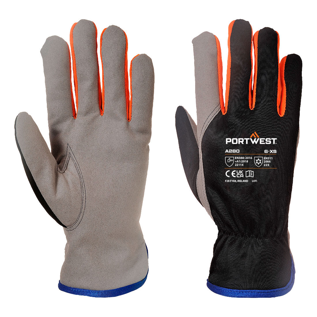Portwest (A280) Cold 240 Synthetic Leather Mechanical Glove