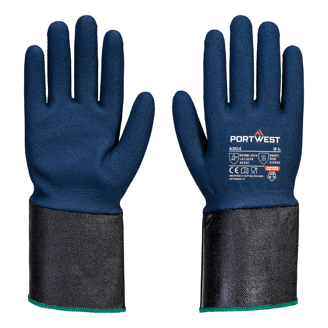 Portwest (A304) Grip C13 Nitrile Foam Extend Cuff Glove