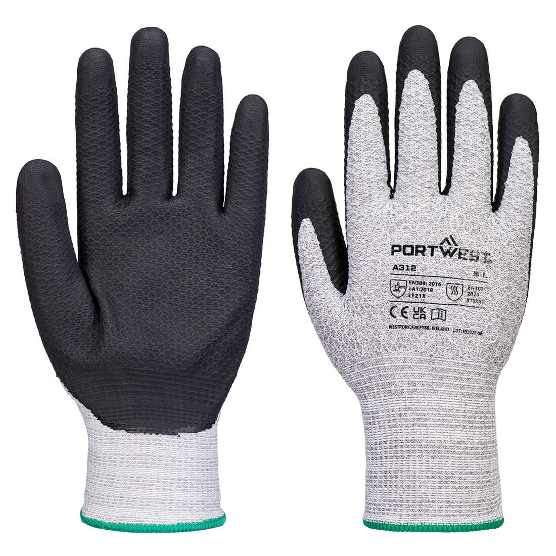 Portwest (A312) Grip 13 Nitrile Diamond Knit Glove (Pk12)