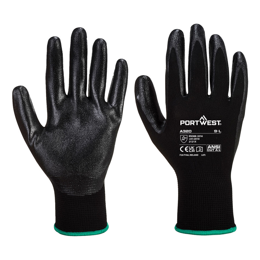 Portwest (A320) Grip 13 Nitrile Foam Glove (Pack of 12)
