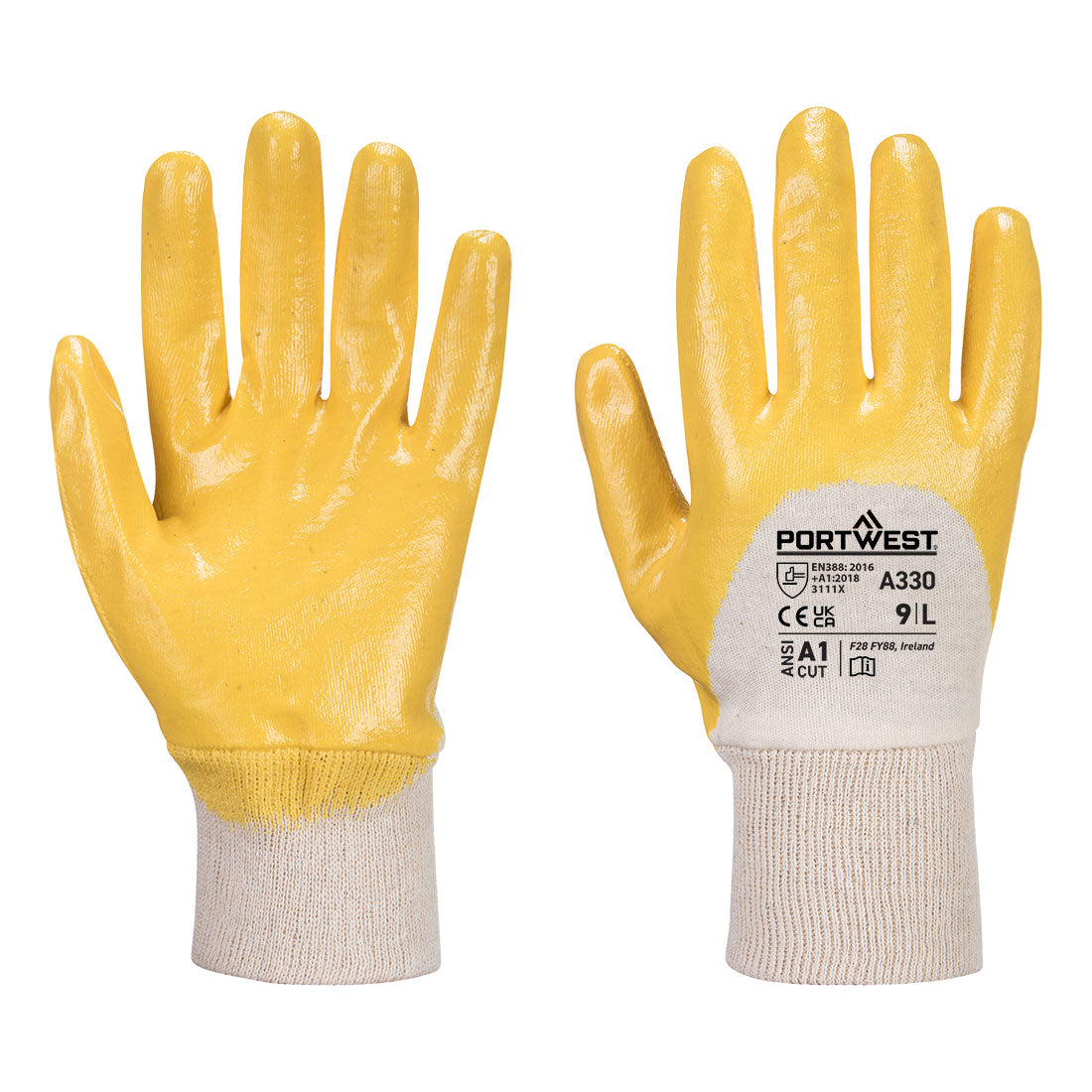 Portwest (A330) Grip 12 Nitrile Light Knitwrist Glove