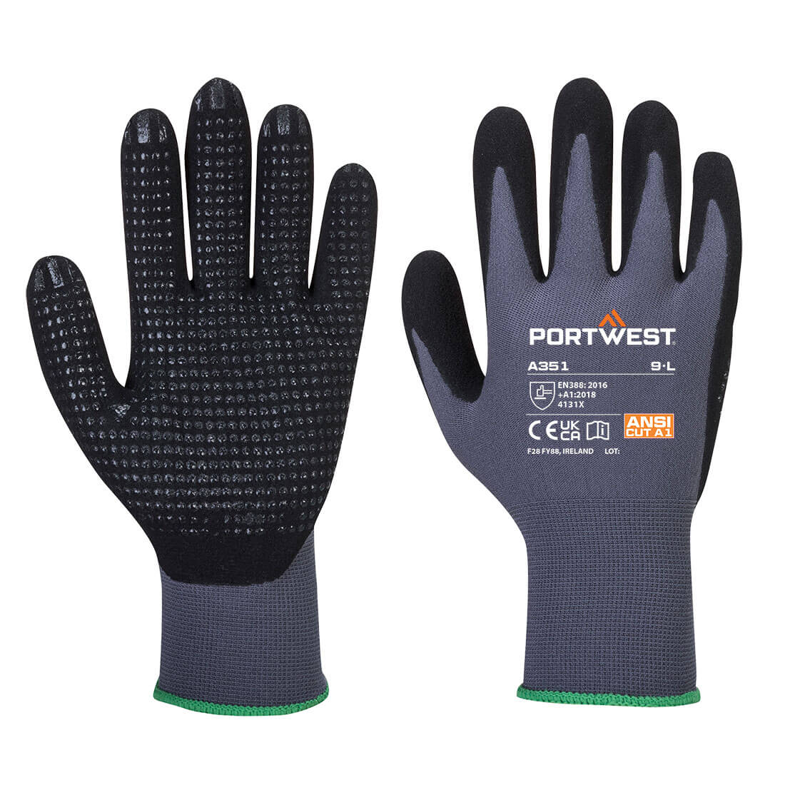 Portwest (A351) Grip 15 Nitrile Sandy Dotted Glove