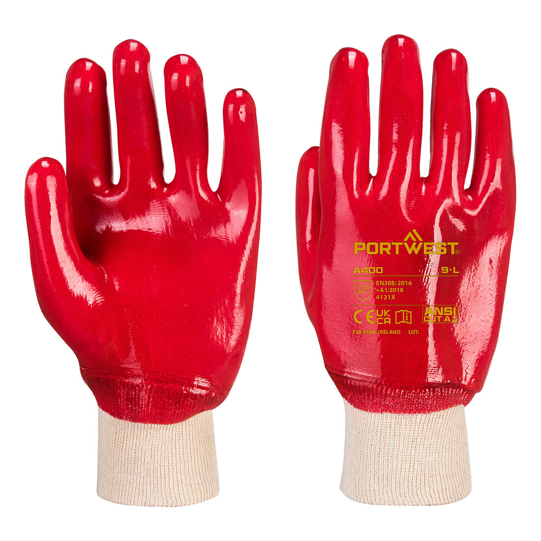 Portwest (A400) Grip PVC Knitwrist