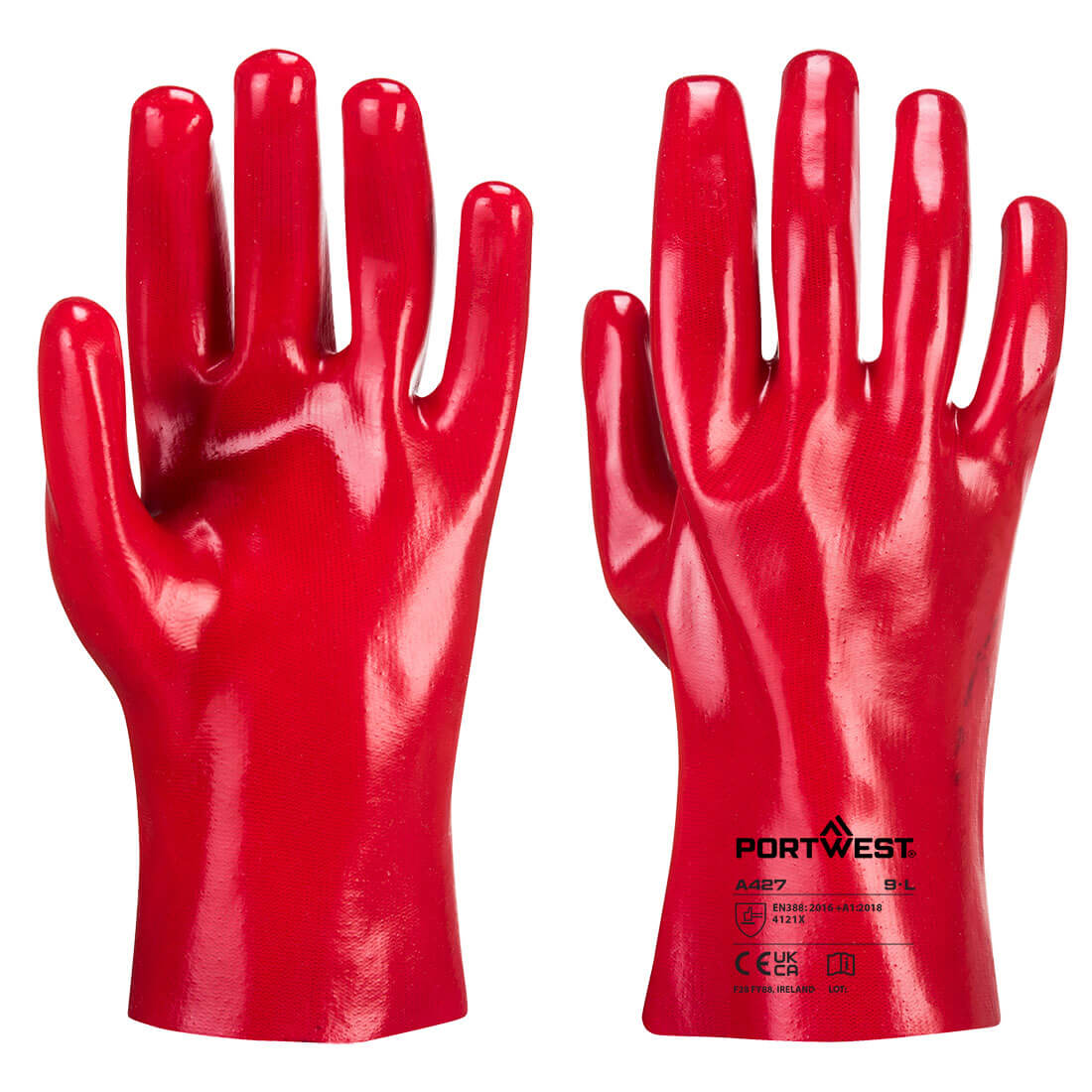 Portwest (A427) Grip 12 PVC Gauntlet 27cm