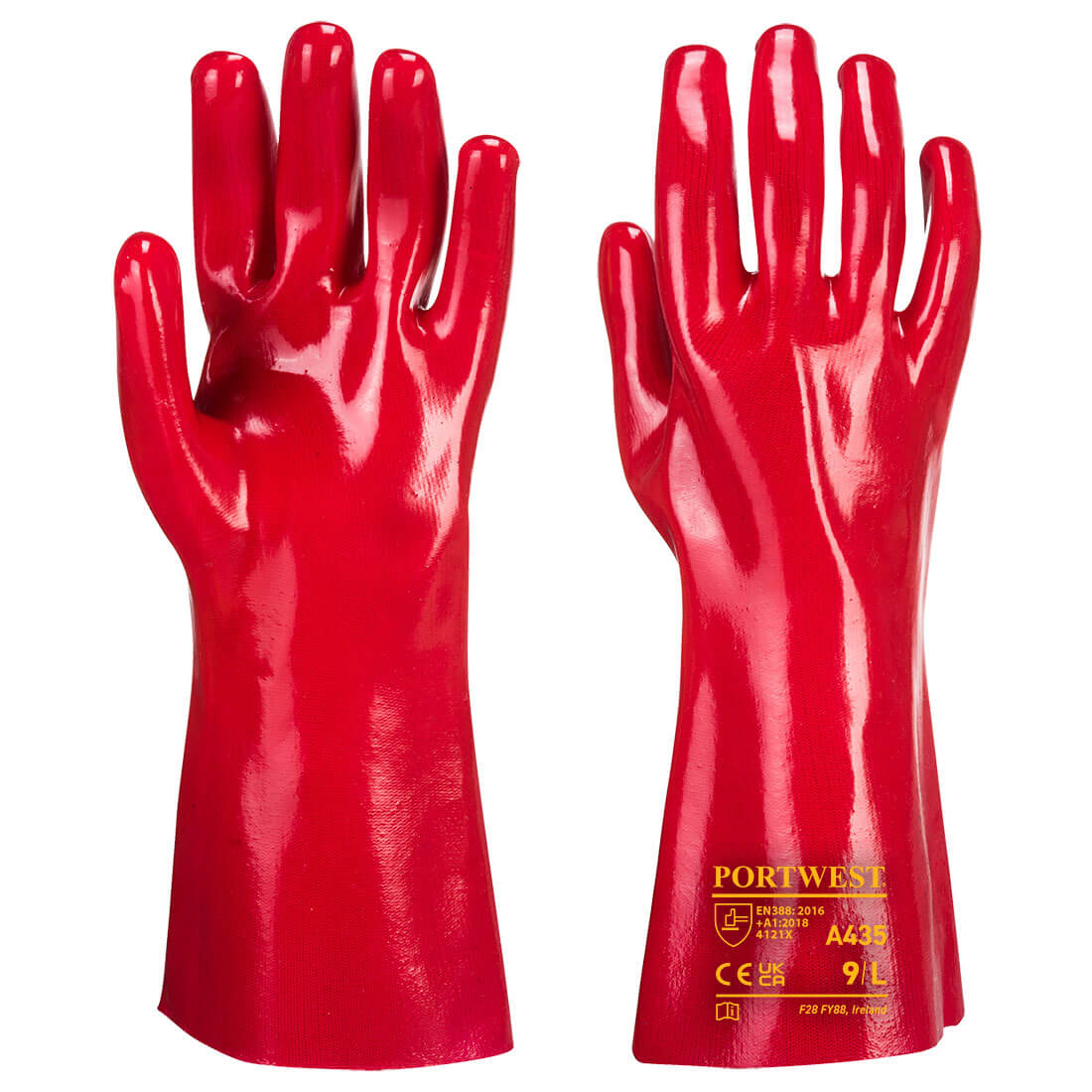 Portwest (A435) Grip 12 PVC Gauntlet 35cm