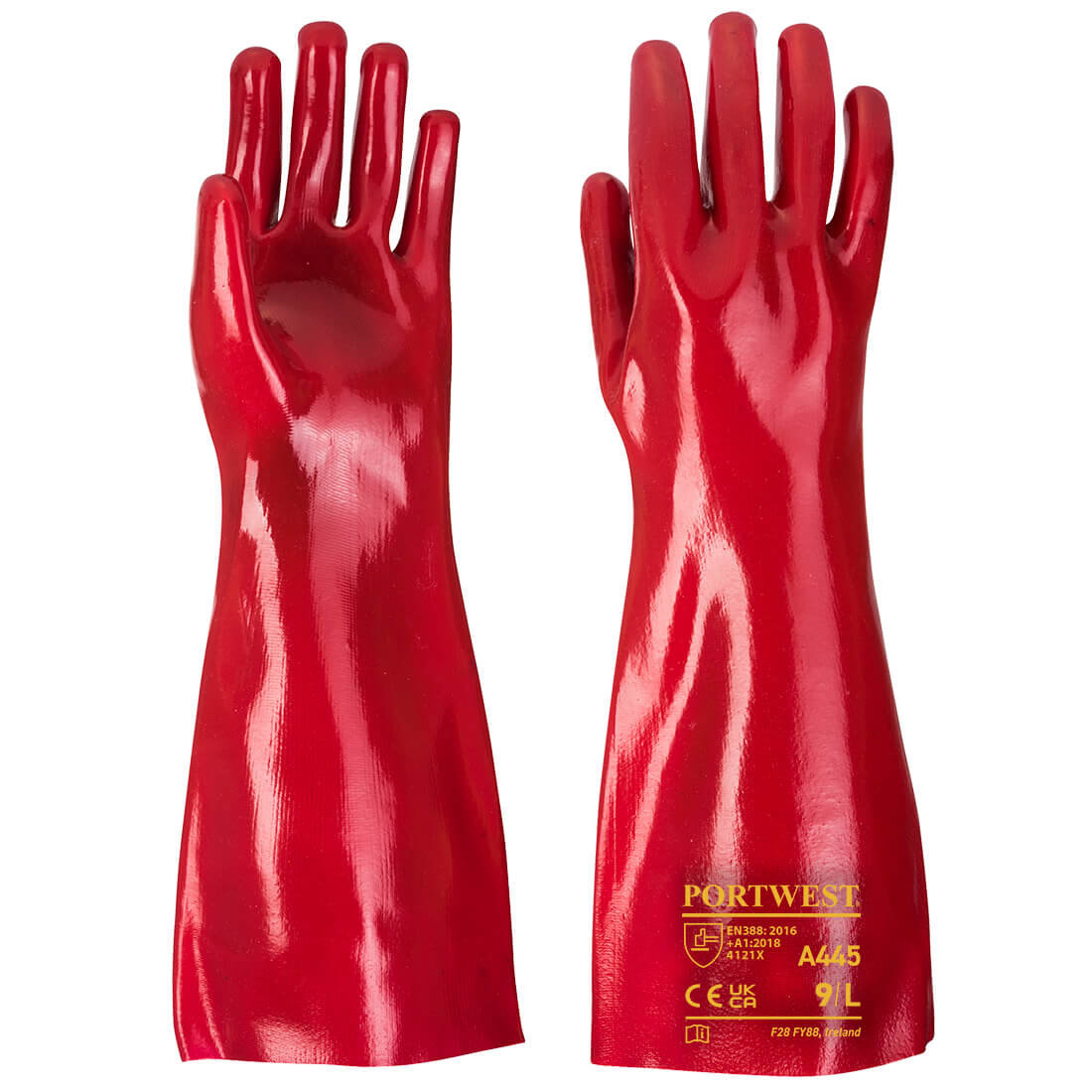 Portwest (A445) Grip 12 PVC Gauntlet 45cm