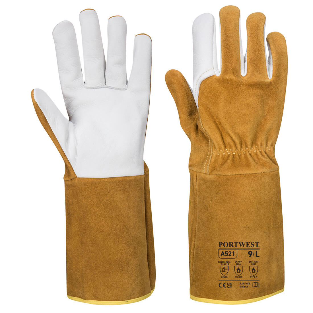 Portwest (A521) TIG Welders 220 Grain Leather Gauntlet