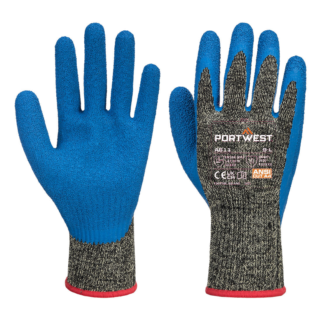 Portwest (A611) Cut D10 Latex Aramid Glove