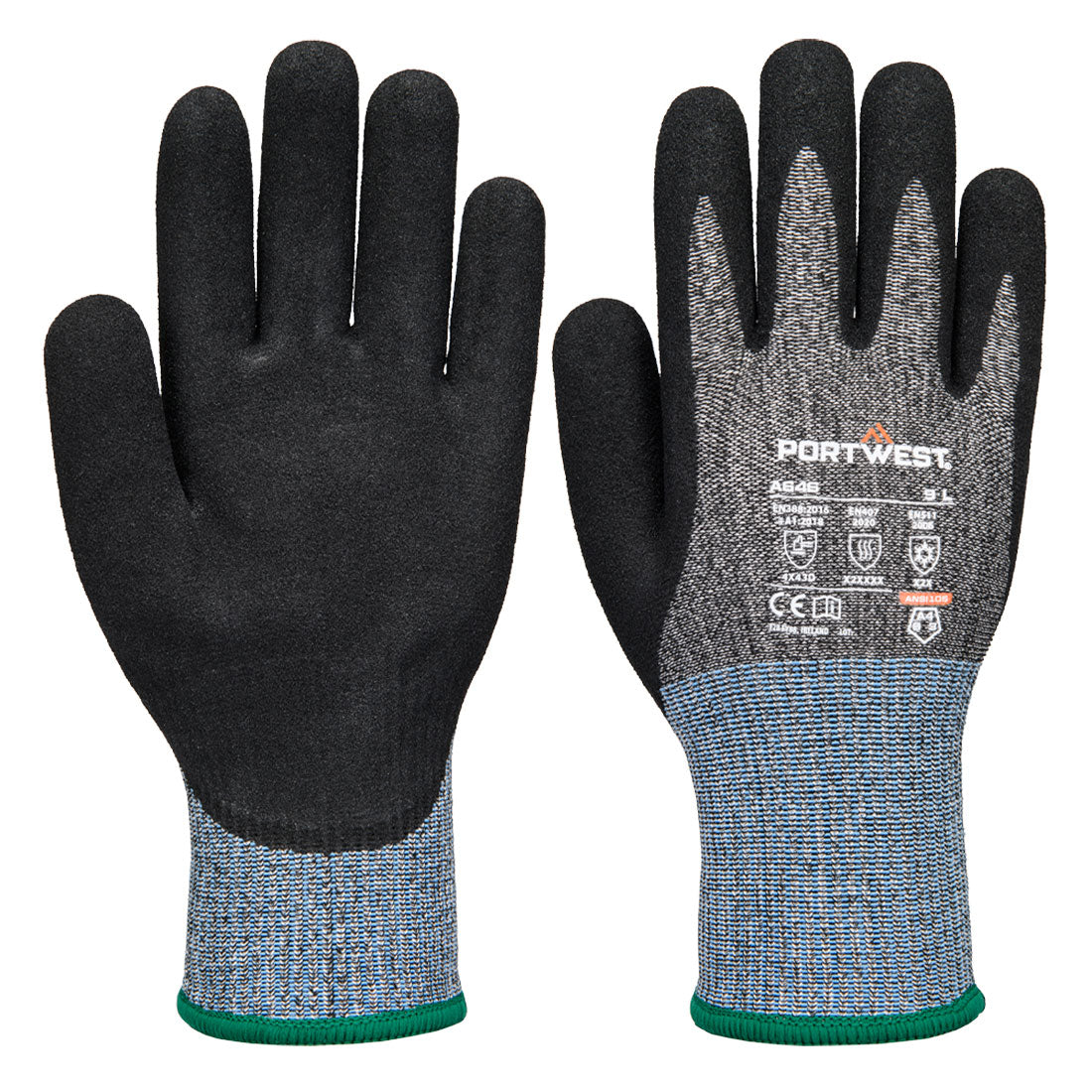 Portwest (A646) Cold D13 Nitrile Viz-Tex Cut Glove