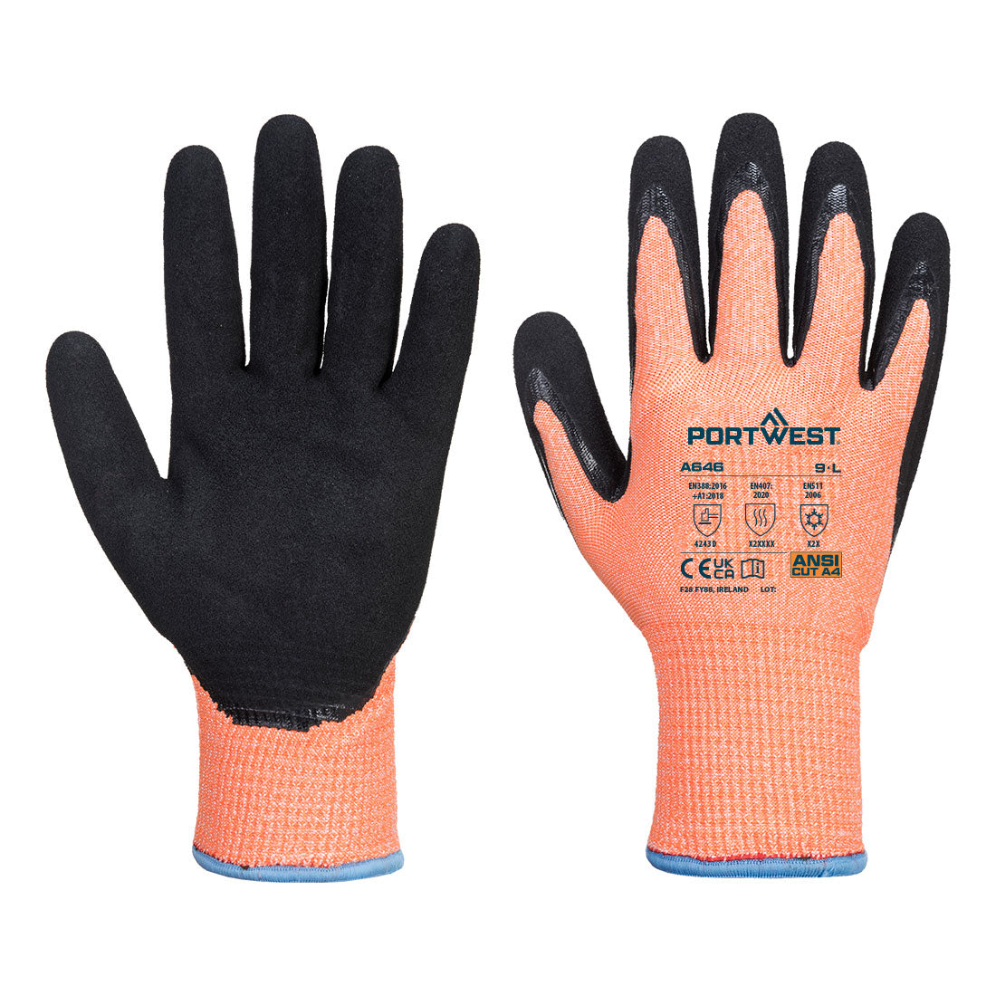Portwest (A646) Cold D13 Nitrile Viz-Tex Cut Glove