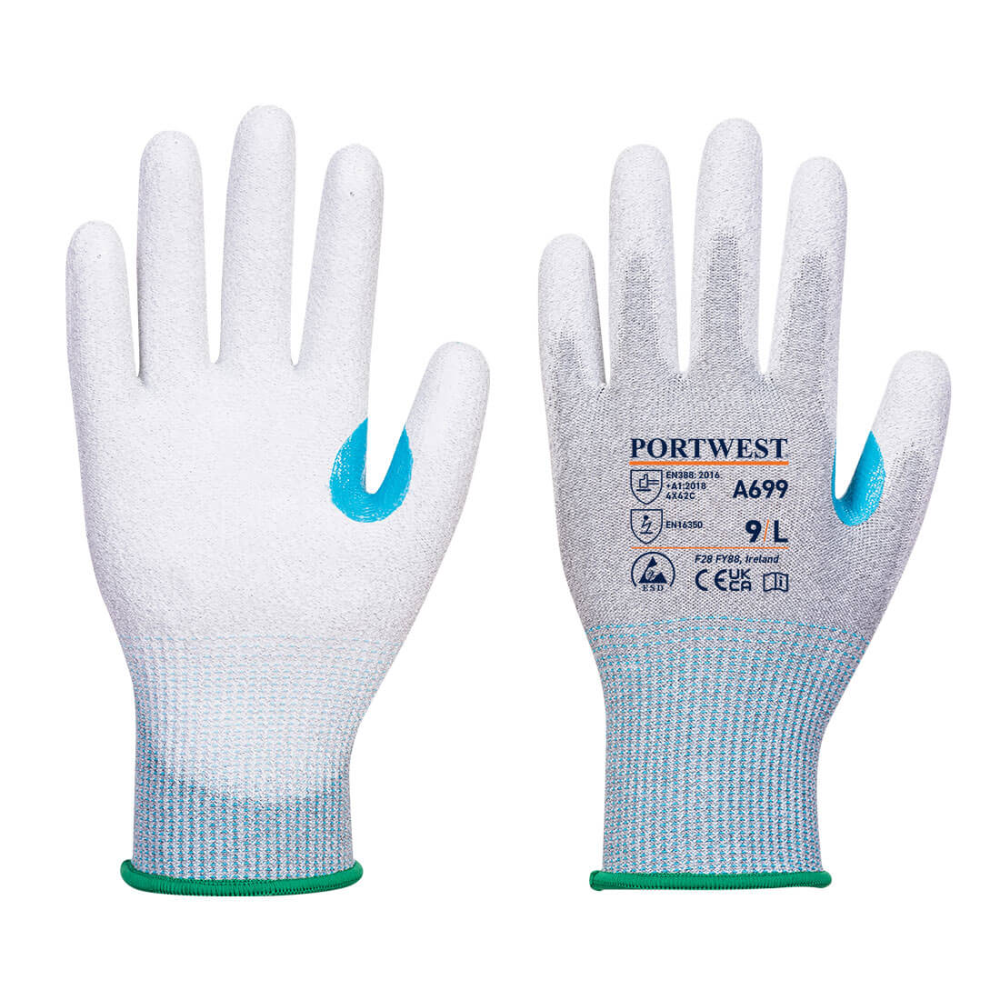 Portwest (A699) MR13 ESD PU Palm Glove (Pk12)