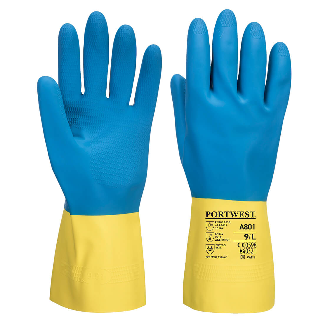 Portwest (A801) Chem 300 Latex Double Dipped Gauntlet