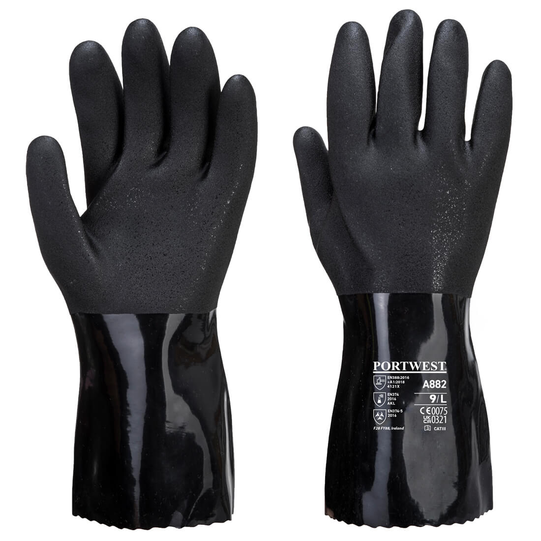 Portwest (A882) ESD PVC Chemical Gauntlet