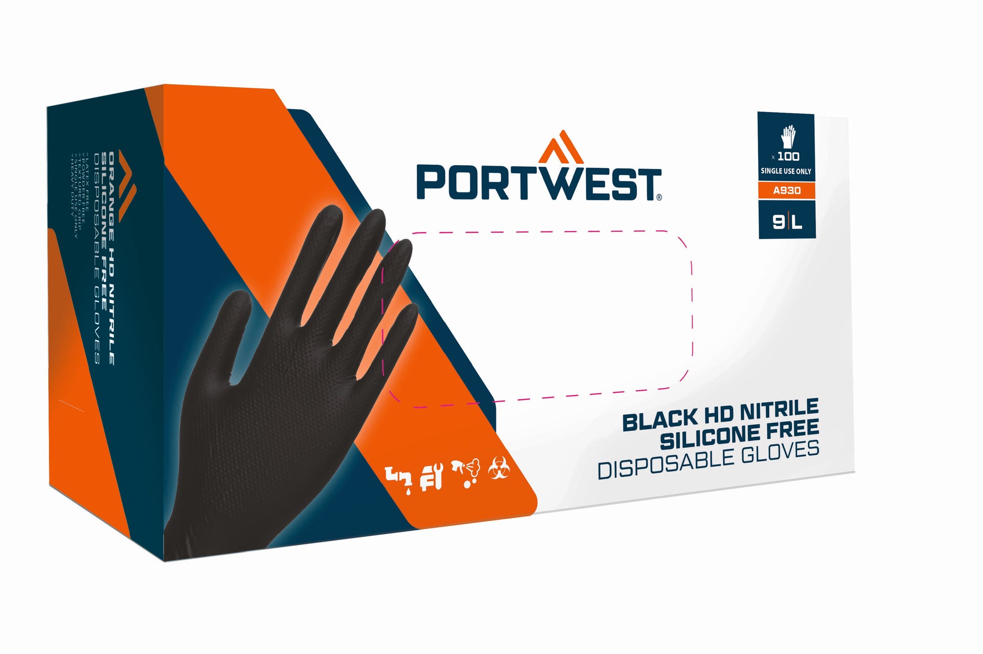 Portwest (A930) Disp 7 mil Disposable Glove (Pk100)