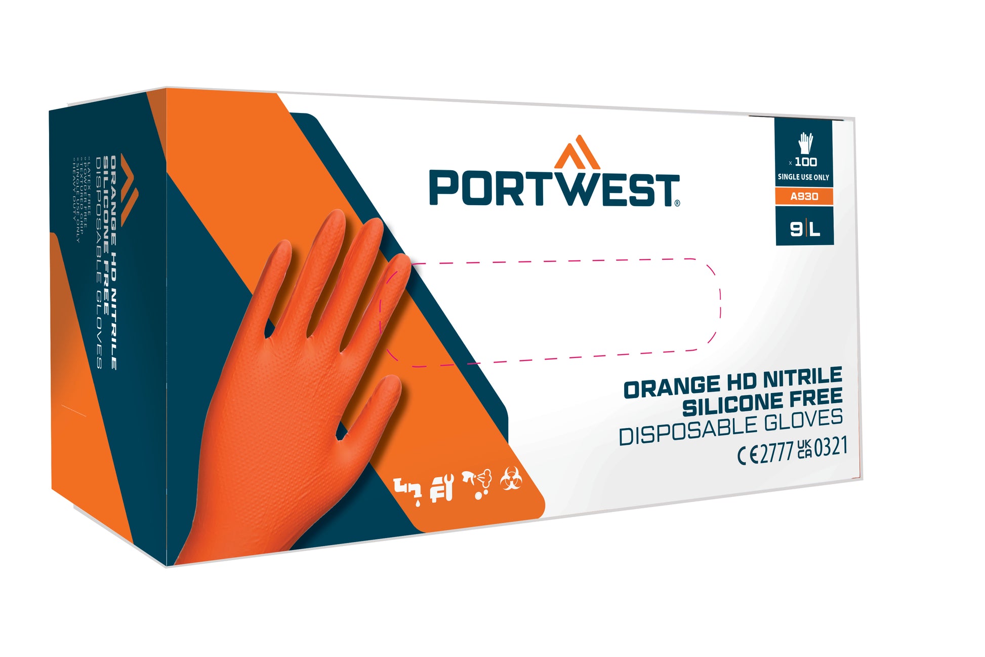 Portwest (A930) Disp 7 mil Disposable Glove (Pk100)