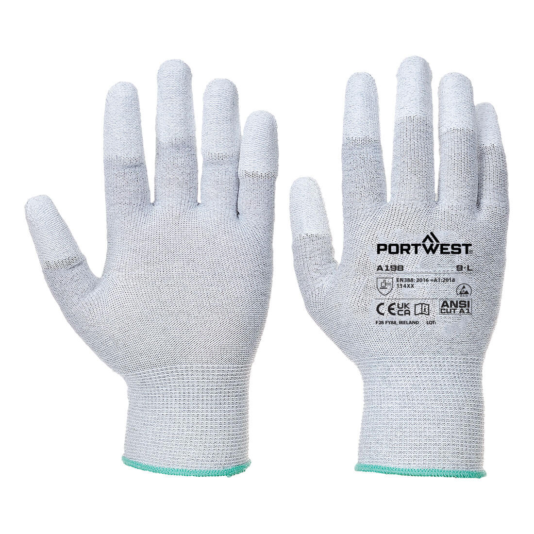 Portwest (AB198) ESD 13 PU Fingertip Essential Multipack (Pk12)