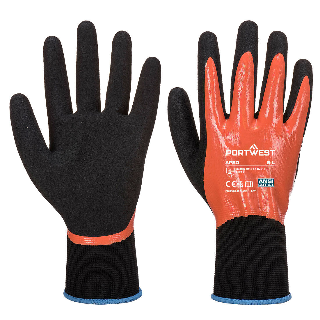 Portwest (AP30) Grip 13 Nitrile Foam Aqua Glove