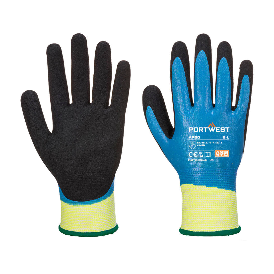 Portwest (AP50) Cut D13 Nitrile Aqua Glove