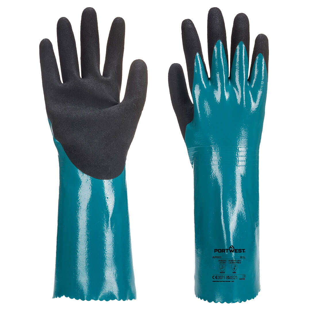 Portwest (AP60) Chem 300 Nitrile Sandy Double Dipped Gauntlet