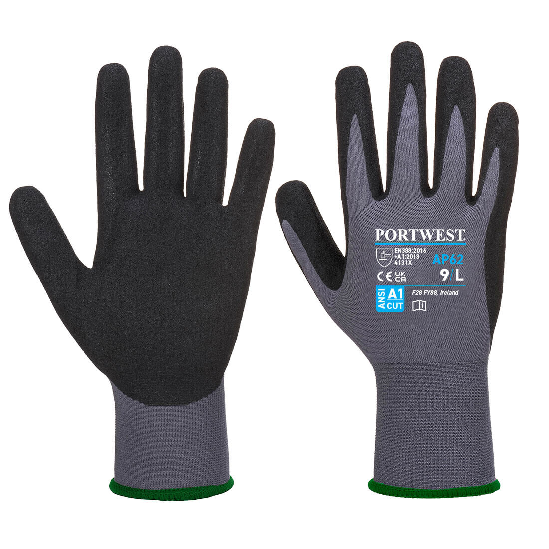 Portwest (AP62) Grip 15 Nitrile Sandy Aqua Glove