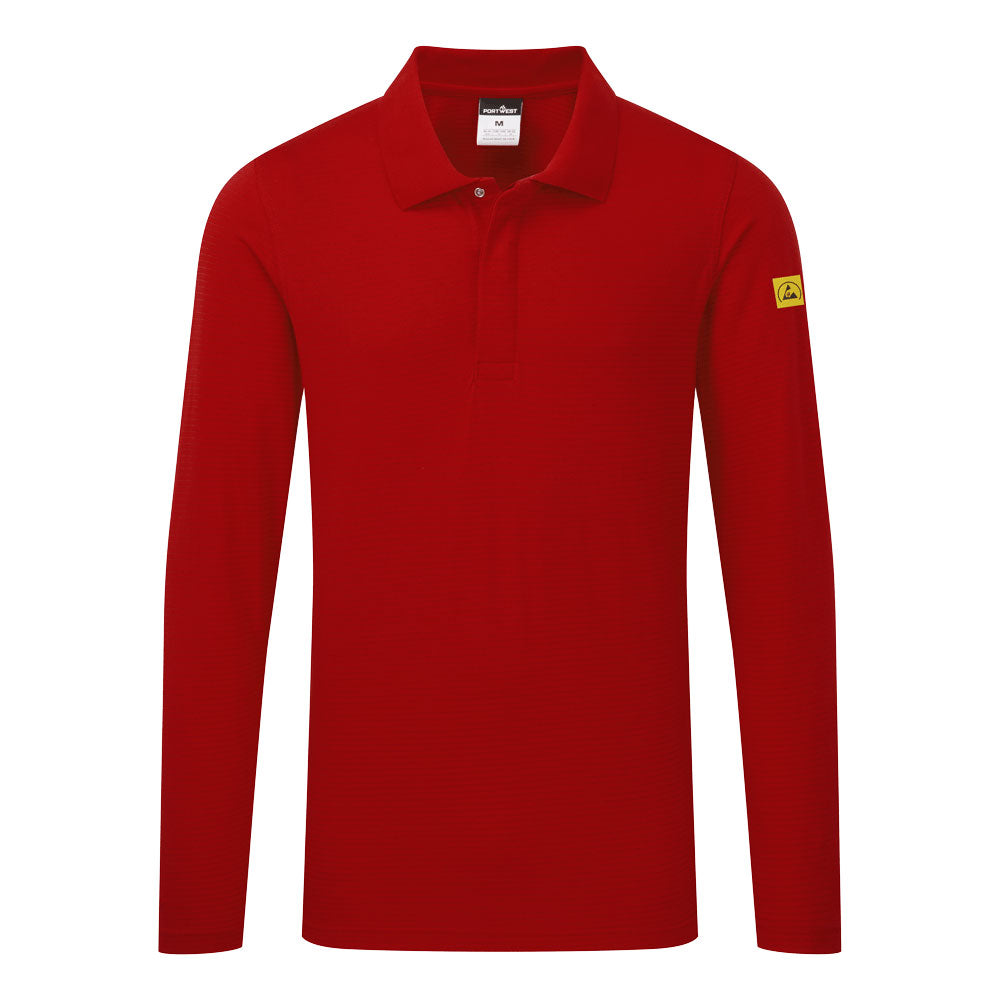 Portwest (AS23) Anti-Static ESD Polo Shirt L/S