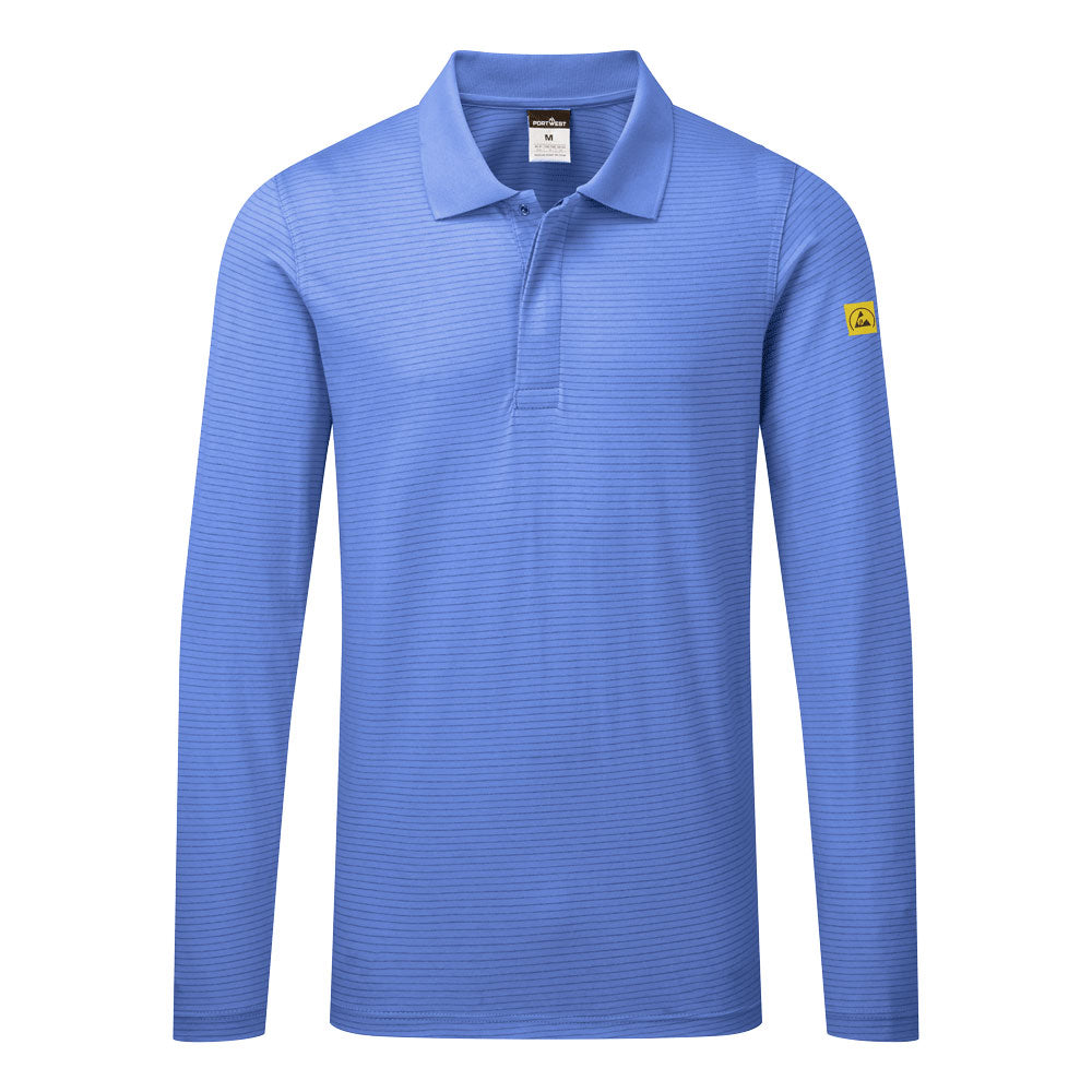 Portwest (AS23) Anti-Static ESD Polo Shirt L/S