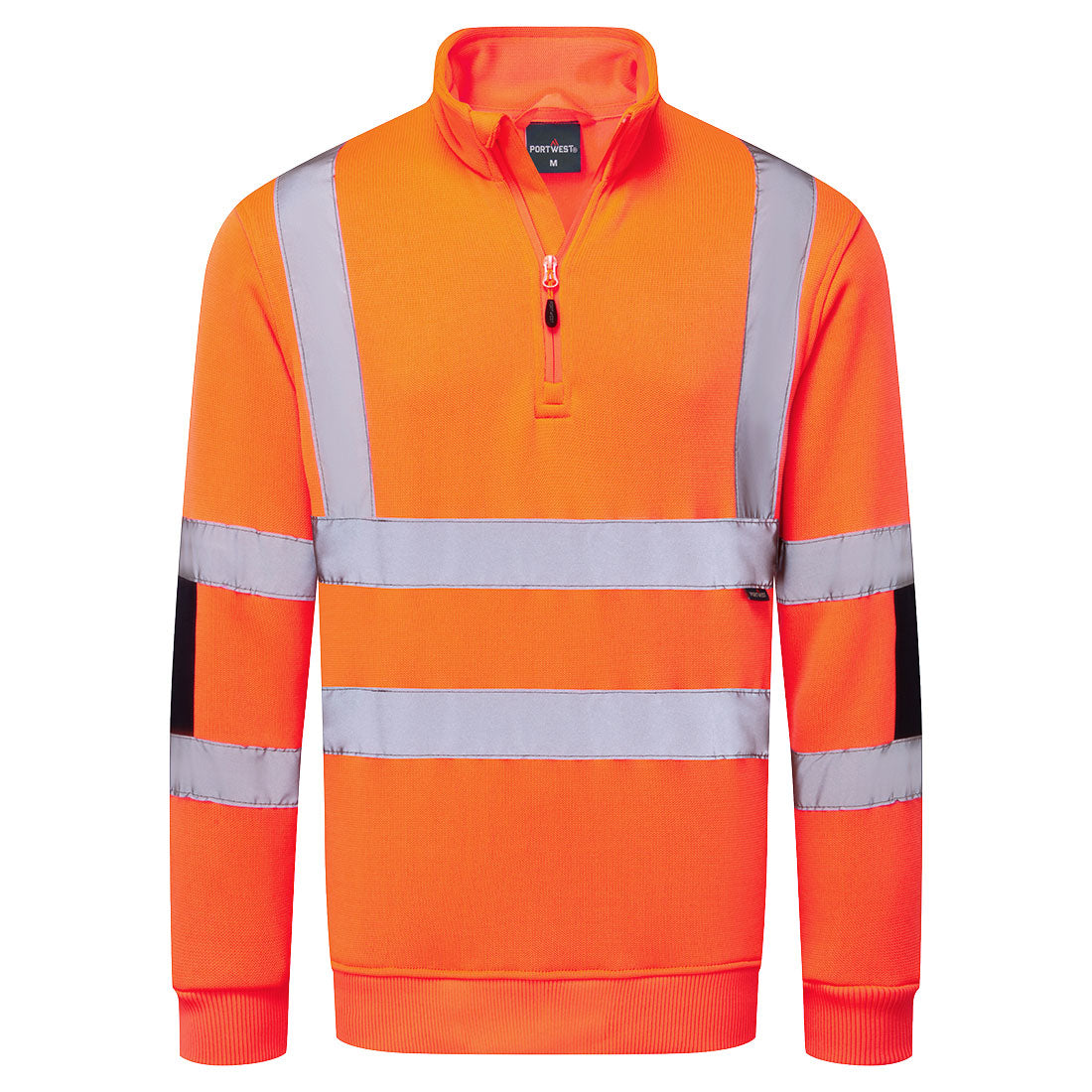 Portwest (B314) Hi-Vis Knit  1/2 Zip Sweatshirt