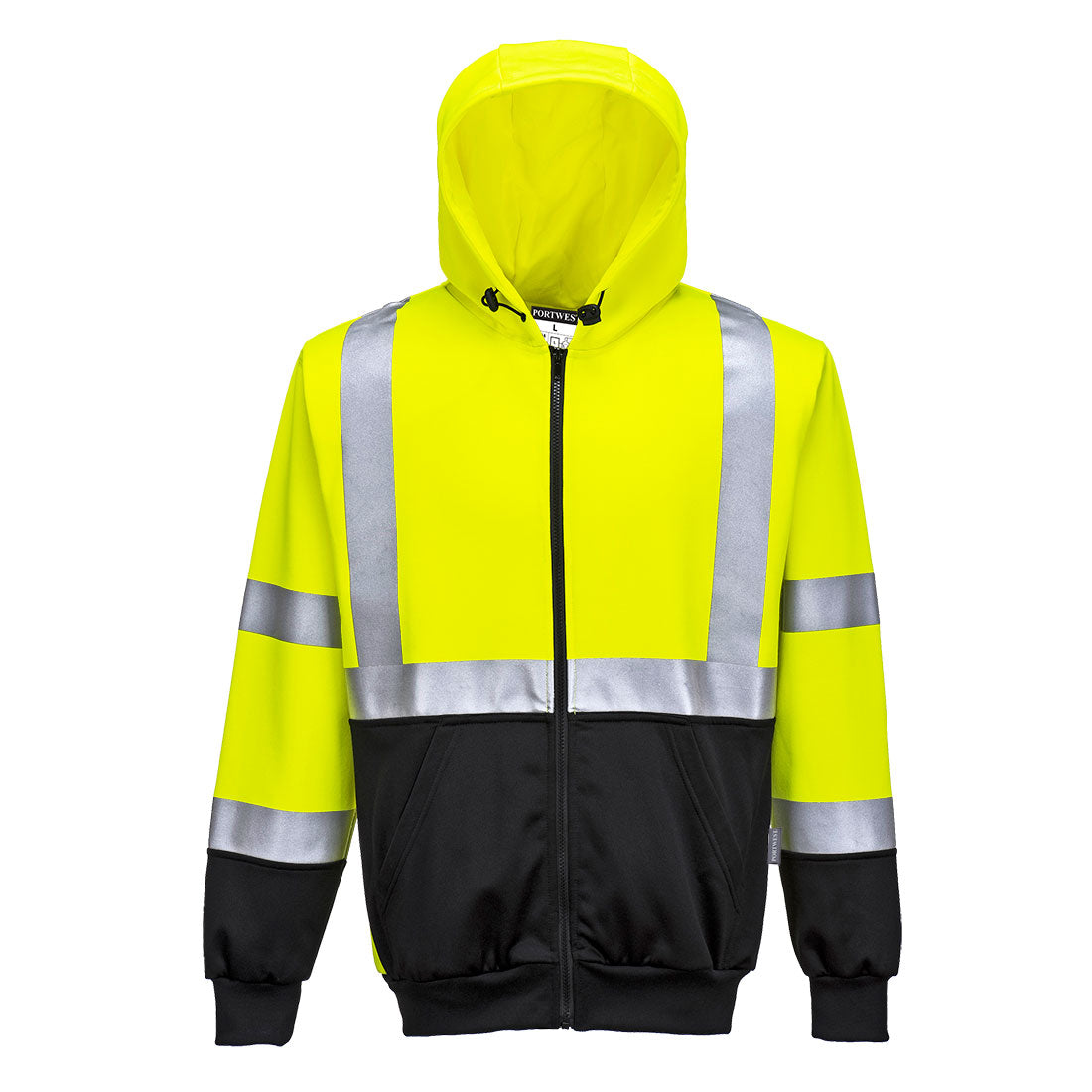 Portwest (B315) Hi-Vis Contrast Zipped Hoodie