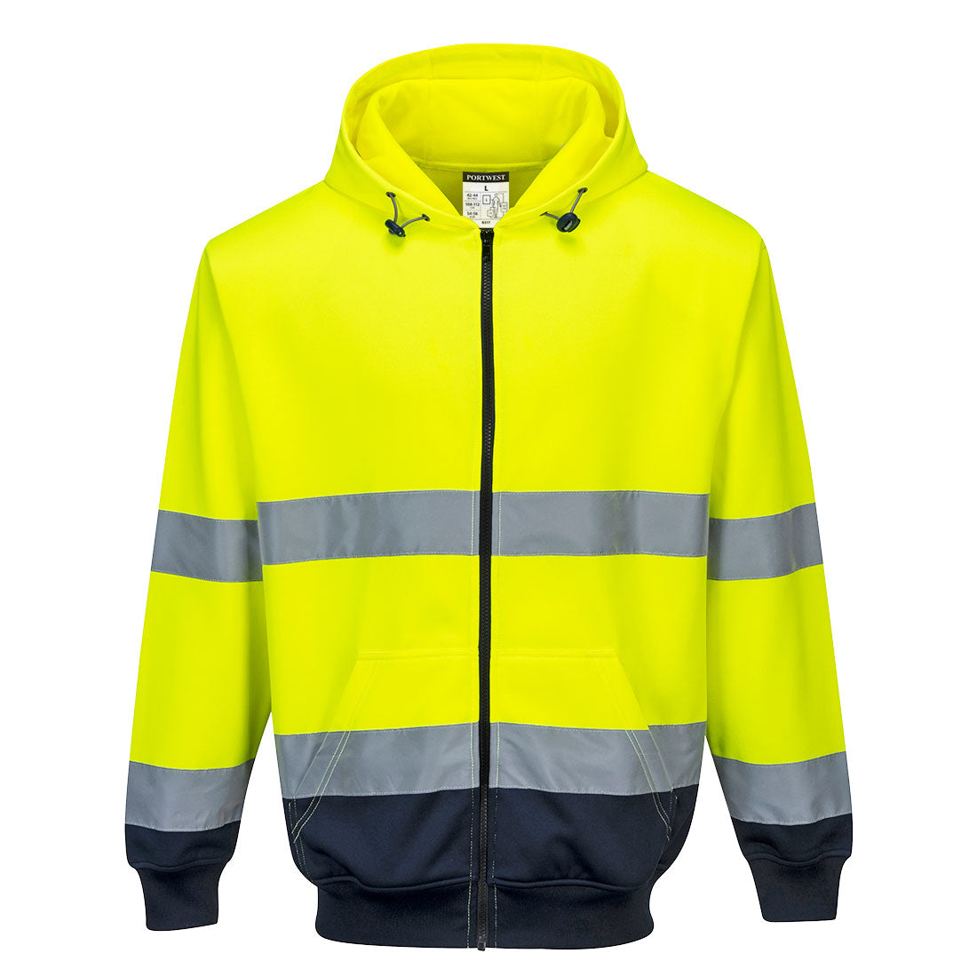 Portwest (B317) Hi-Vis Contrast Zipped Hoodie