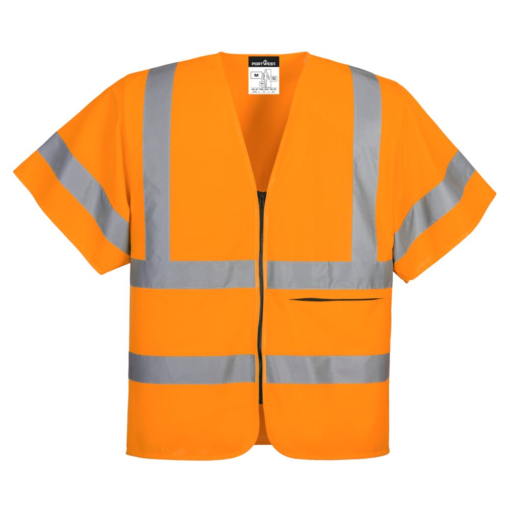 Portwest (C372) Hi-Vis Band and Brace Zip Vest S/S