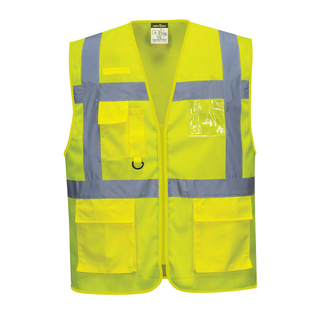 Portwest (C376) Athens Hi-Vis Mesh Executive Vest