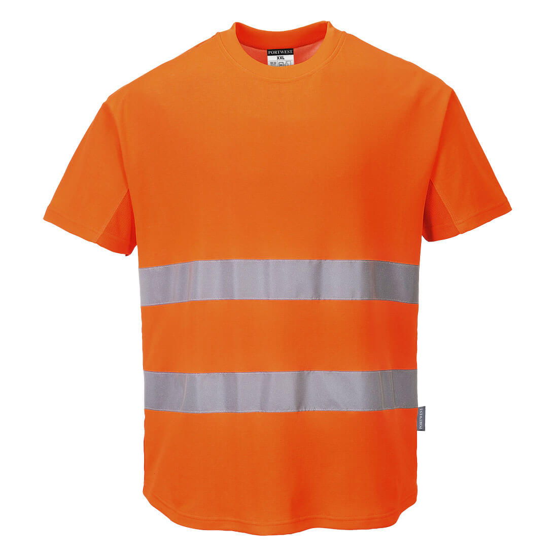 Portwest (C394) Hi-Vis Cotton Comfort Mesh Insert T-Shirt S/S