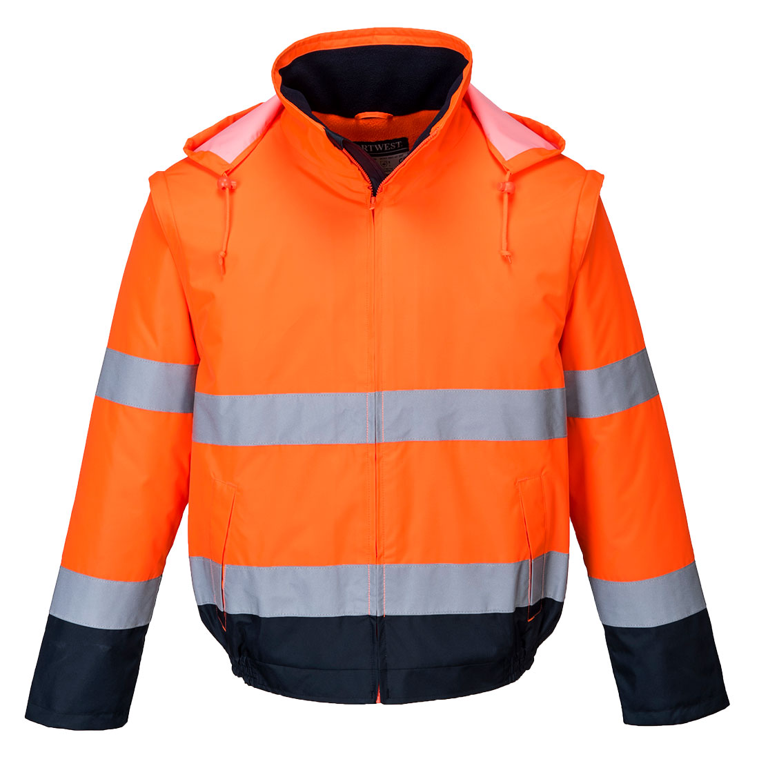 Portwest (C464) Hi-Vis 2-in-1 Contrast Essential Lite Bomber Jacket