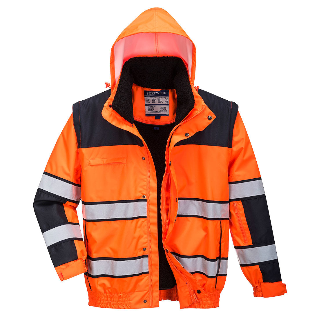 Portwest (C466) Hi-Vis 3-in-1 Contrast Winter Bomber Jacket