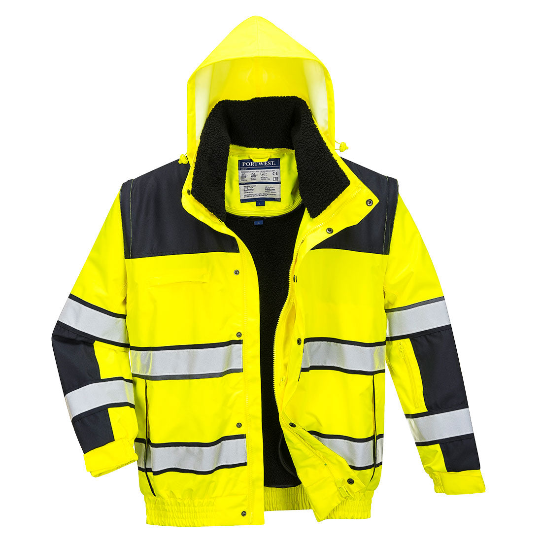 Portwest (C466) Hi-Vis 3-in-1 Contrast Winter Bomber Jacket