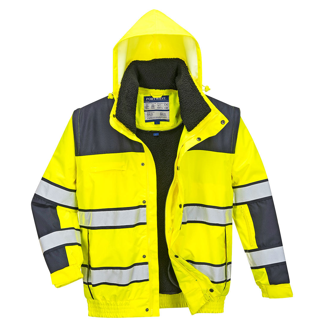Portwest (C466) Hi-Vis 3-in-1 Contrast Winter Bomber Jacket