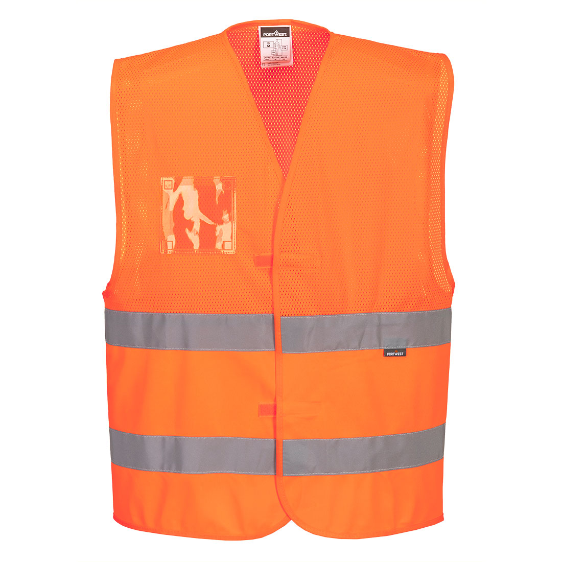Portwest (C494) Hi-Vis Half Mesh Two Band Vest