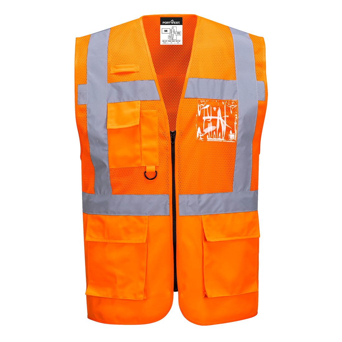 Portwest (C496) Madrid Hi-Vis Half Mesh Executive Vest