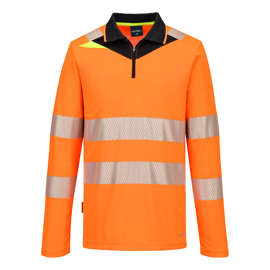 Portwest (DX419) DX4 Hi-Vis Zip Polo Shirt L/S
