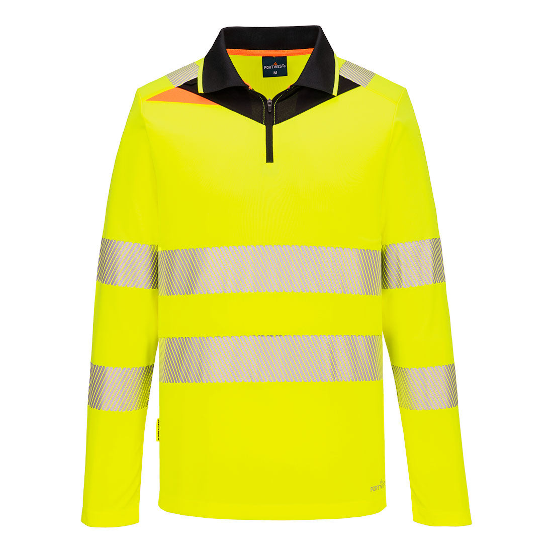 Portwest (DX419) DX4 Hi-Vis Zip Polo Shirt L/S