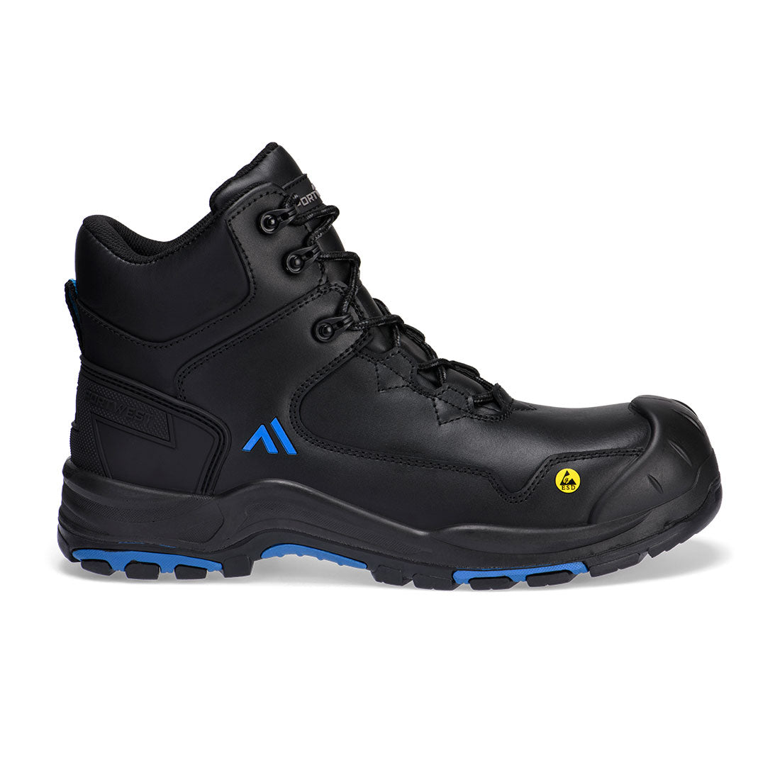Portwest (FC18) Composite Action Leather Mid Boot S3S ESD HRO SR SC FO