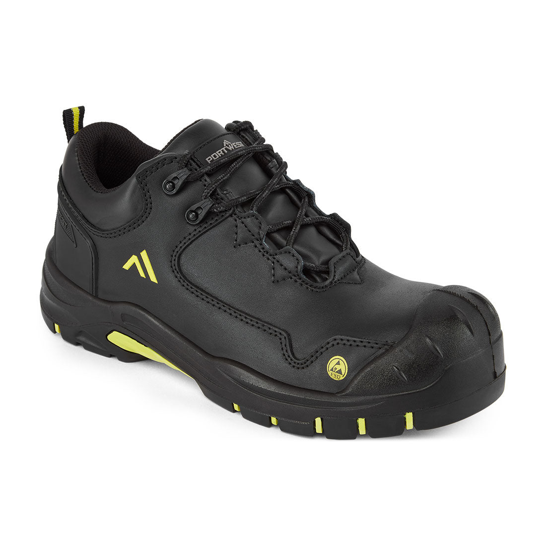 Portwest (FC19) Composite Action Leather Low Shoe S3S ESD HRO SR SC FO