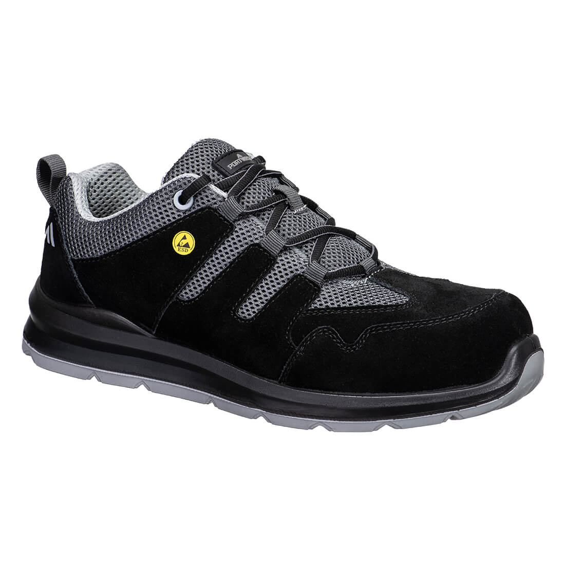 Portwest (FE07) Composite Cow Suede Leather Trainer S1 ESD SR FO